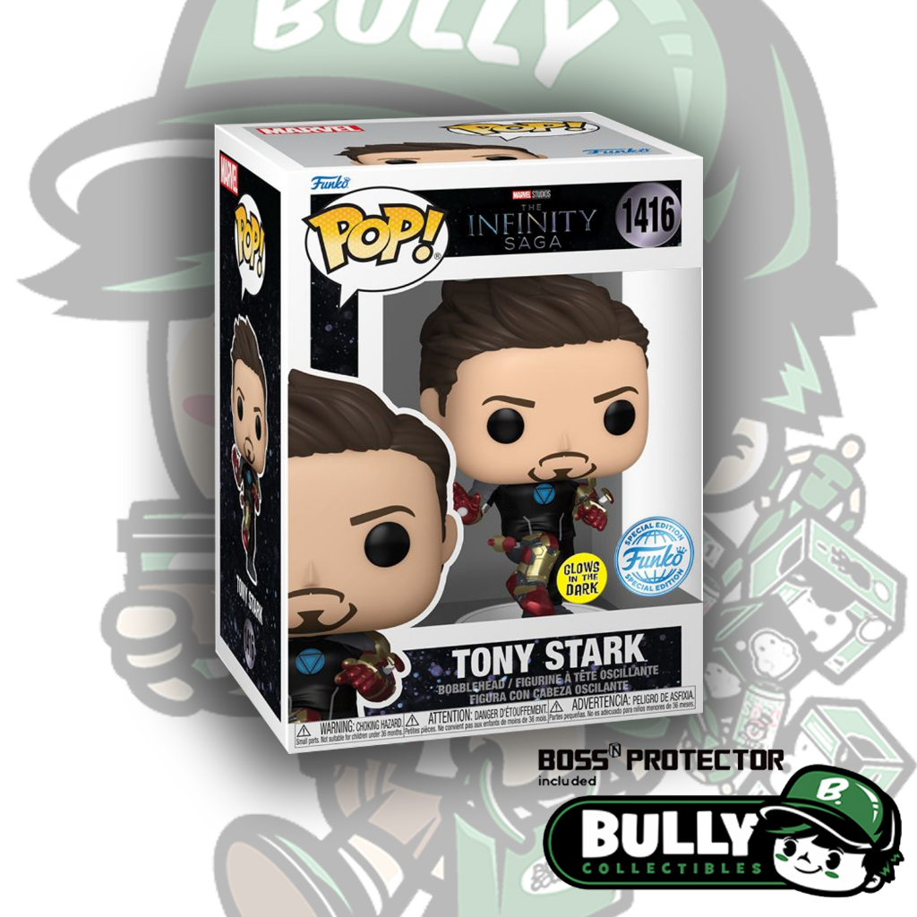 Funko POP! Marvel: The Infinity Saga - Tony Stark GITD (FSE) 1416 With ...