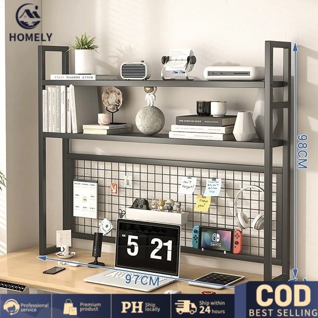 COD Desktop Storage Rack with Grid Desktop Bookshelf Multi-layer ...