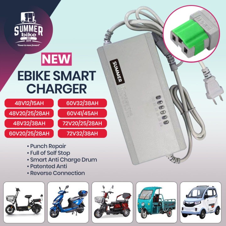 Intelligent Ebike Charger 48v12ah 48v20ah 60v20 48v32ah 60v32ah 60v45ah 72v20ah 72v32ah 36v2ah 9796