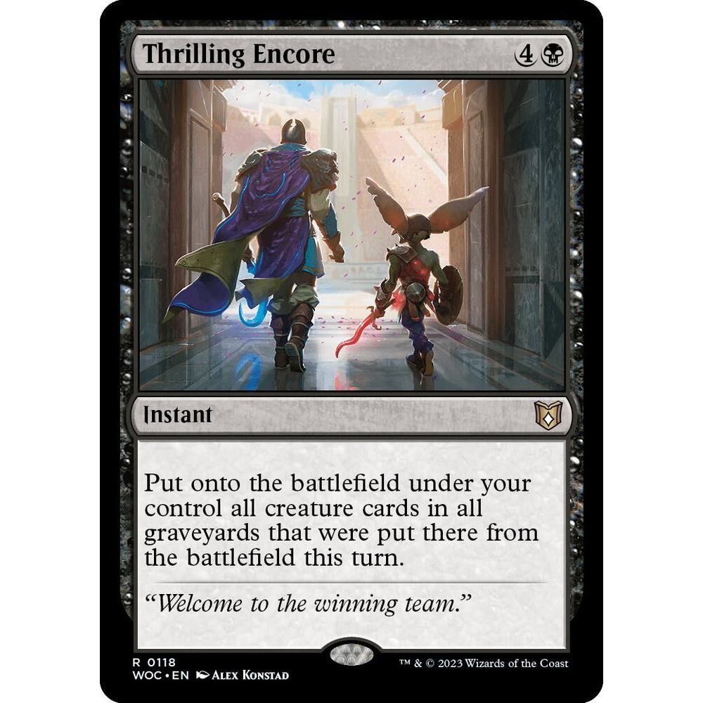 Thrilling Encore - Commander: Wilds of Eldraine (WOC) MTG | Shopee ...