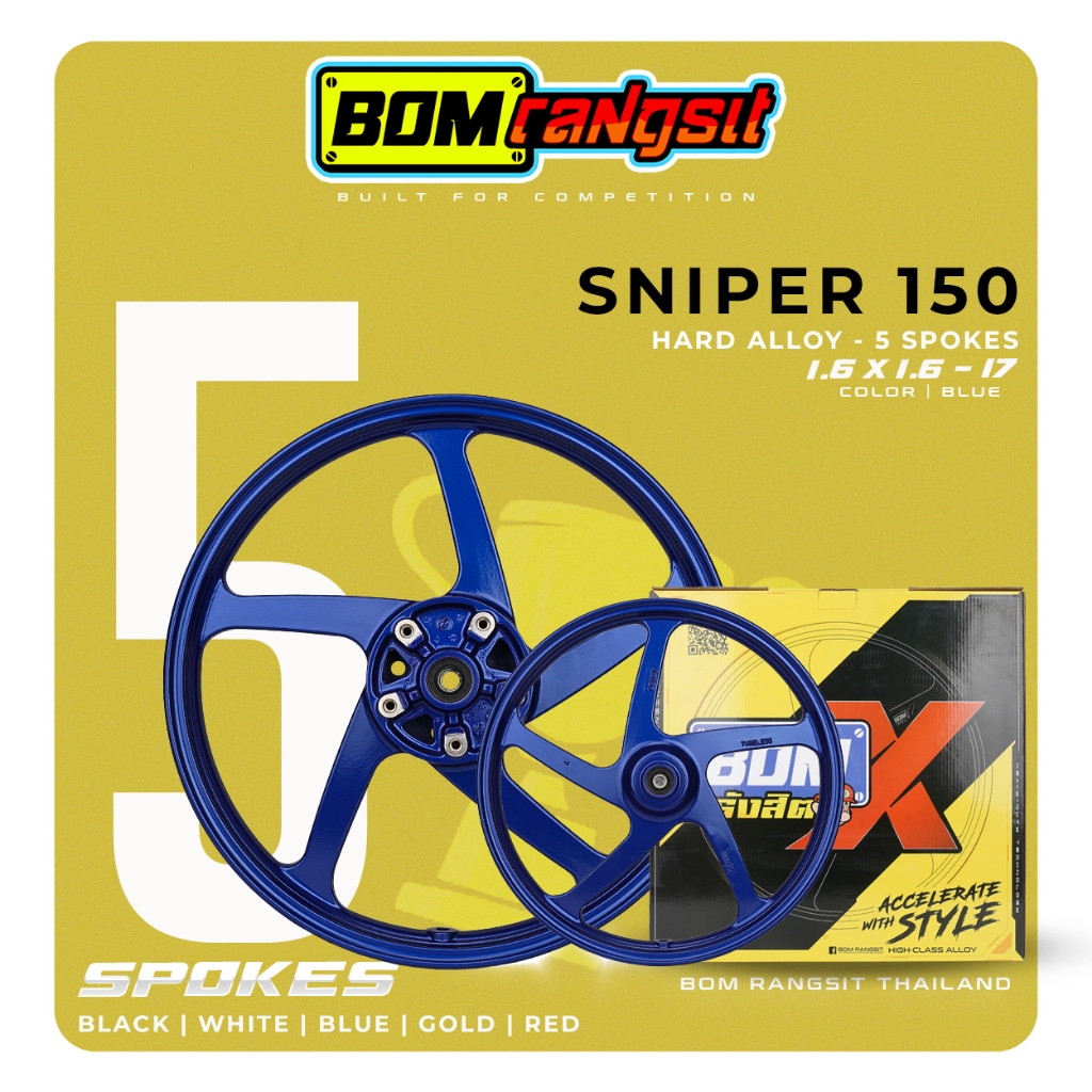 Bom Rangsit BomX Orion Hard Alloy Mags Sniper 150/155/Aerox V1/V2/Click ...