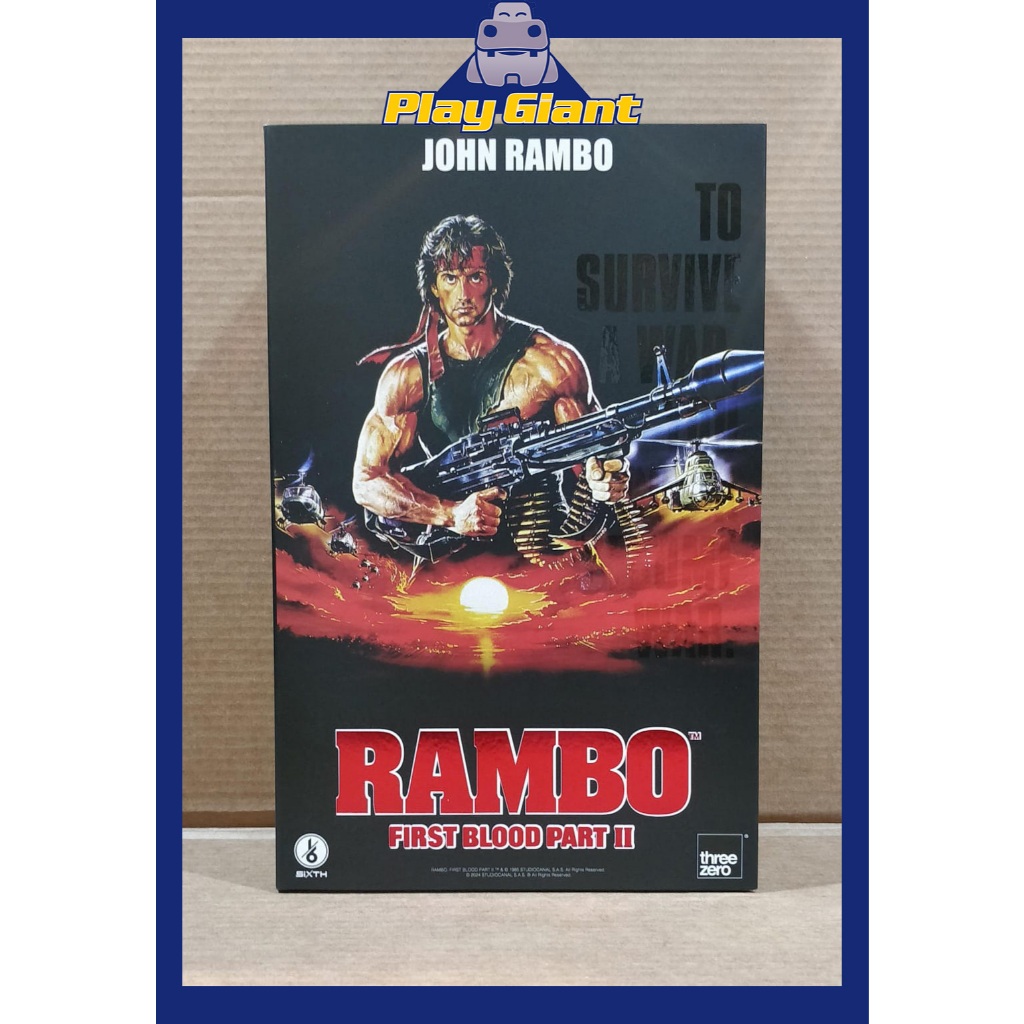 Threezero John Rambo (Rambo: First Blood Part II) 1/6 Scale | Shopee ...