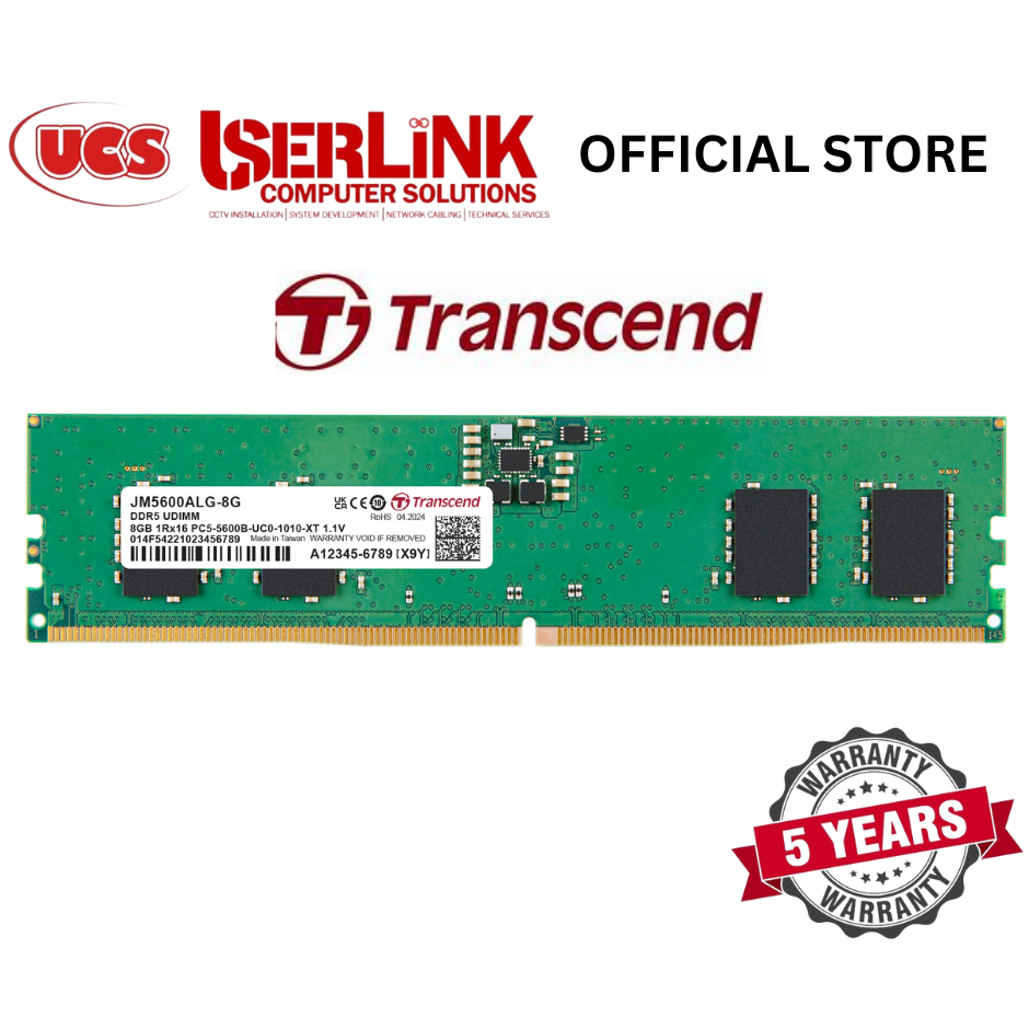 Transcend JetRAM DRR5 5600 8GB & 16GB DRAM Module - Long DIMM | Shopee ...