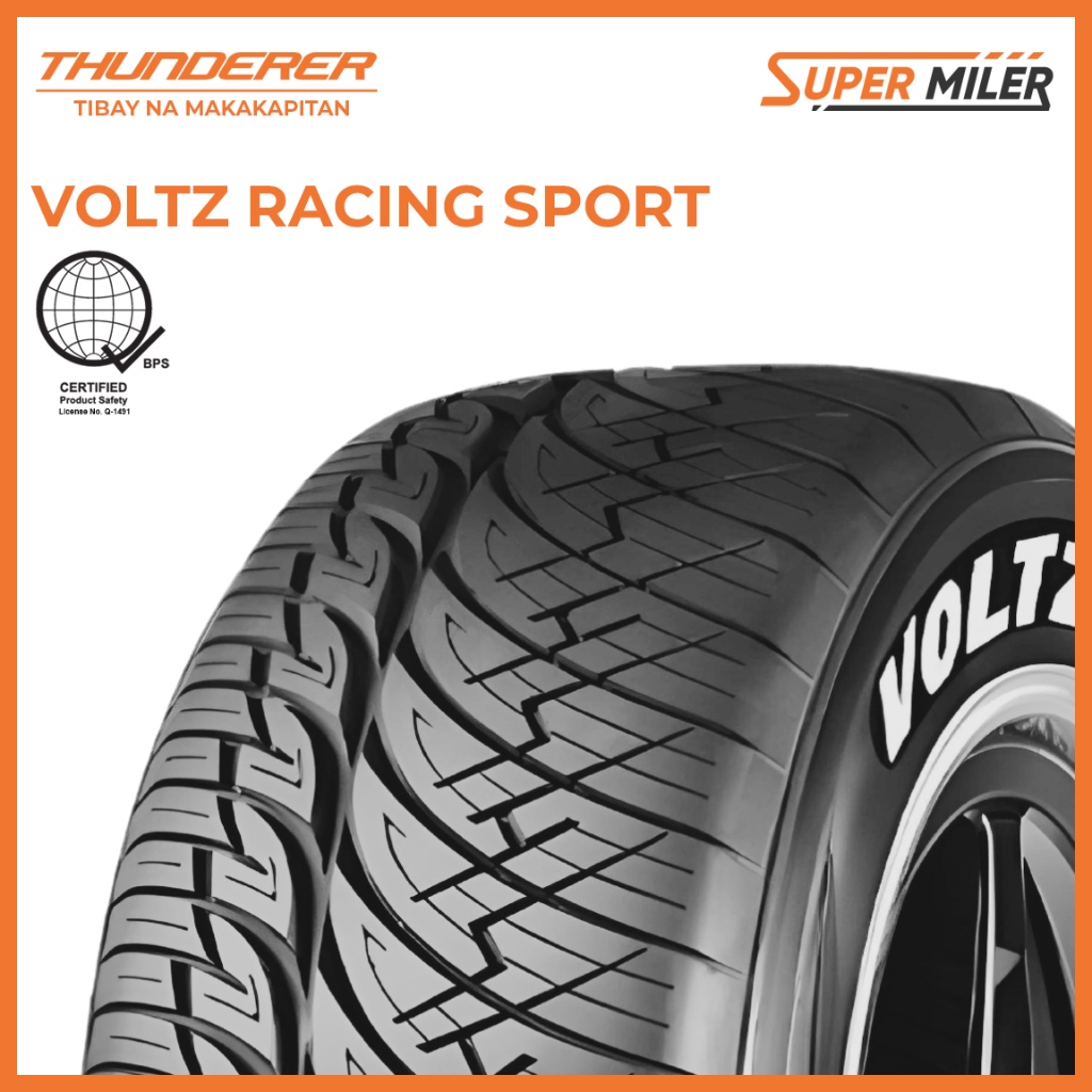 1pc THUNDERER 245/45R18 VOLTZ RACING SPORT BSW BLACK 100W Car Tires ...