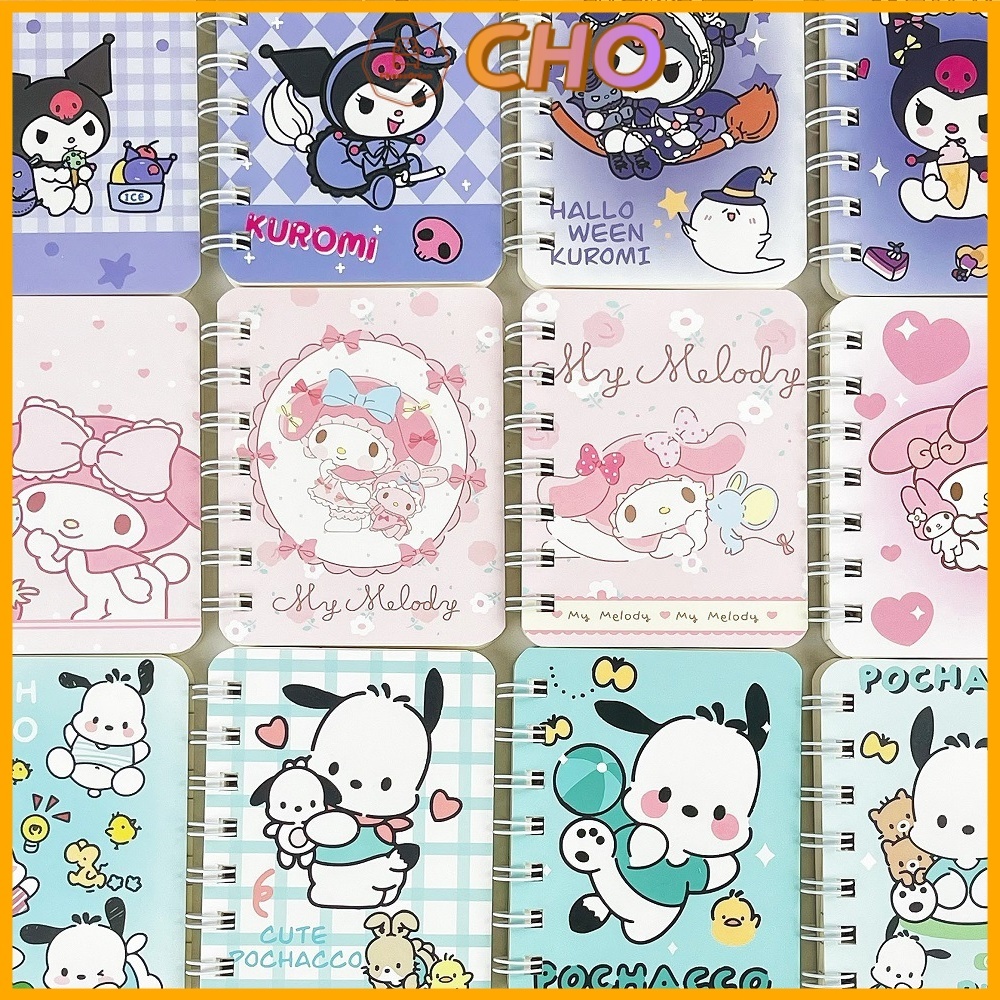 CHO⭐Sanrio Cute Spiral Notebook A7 Thickened Notebook Kuromi Cartoon ...