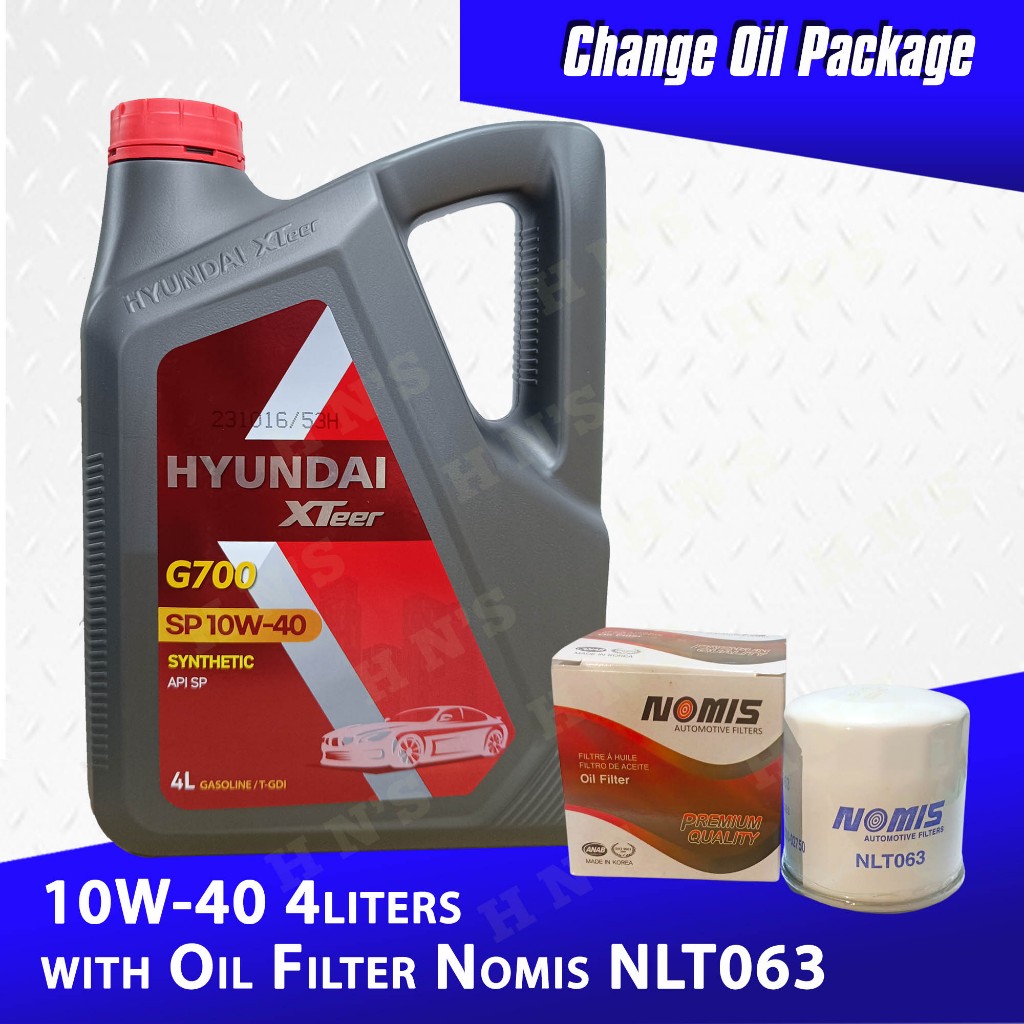 Hyundai XTeer Gasoline Ultra Protection 10W-40 Fully Synthetic Oil ...