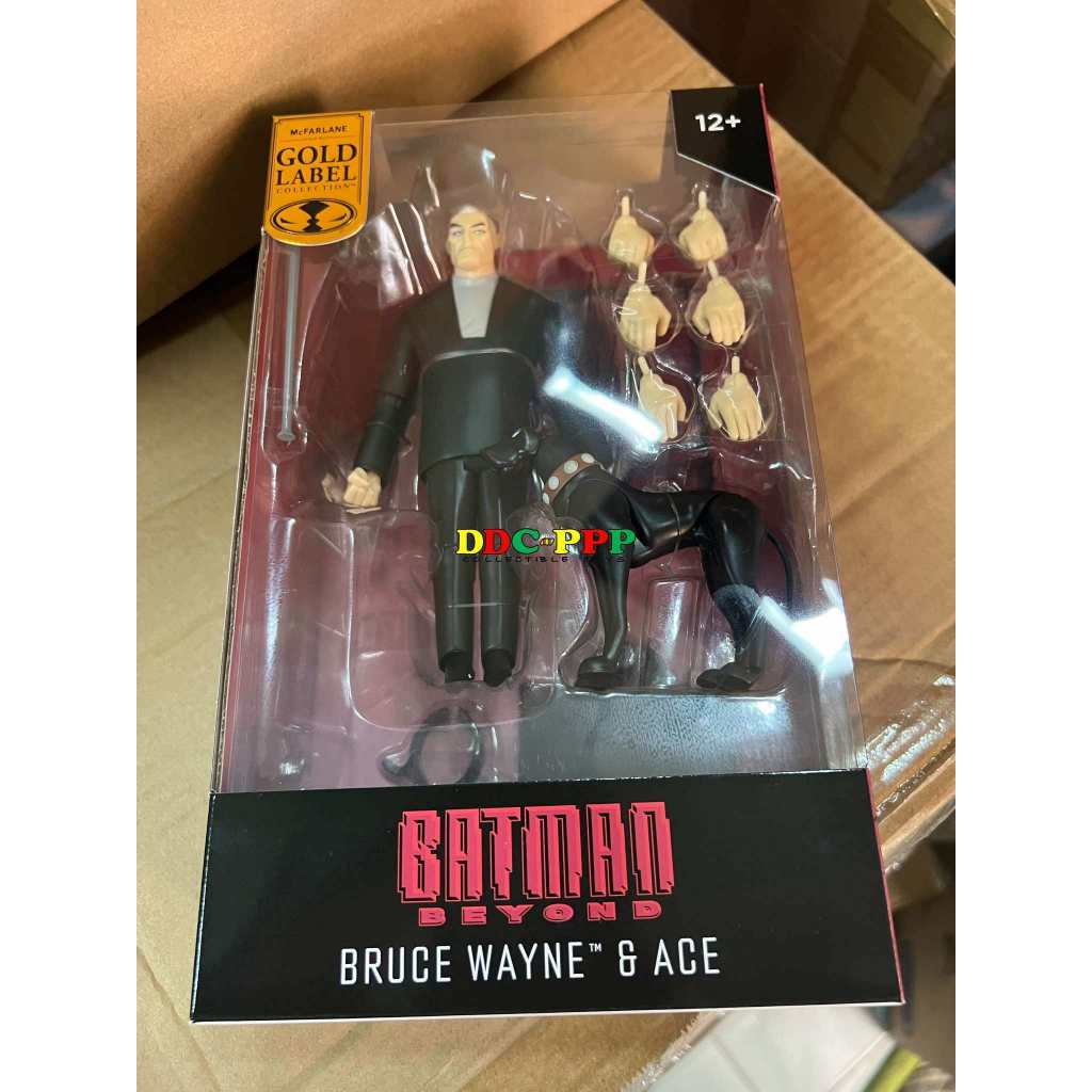 MCFARLANE TOYS BATMAN BEYOND ANIMATED 25TH ANNIVERSARY BRUCE WAYNE WITH ACE THE BATHOUND