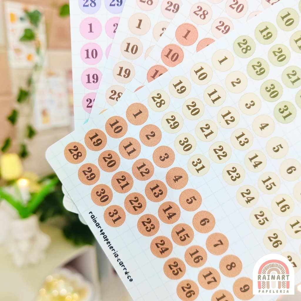 Calendar Dates Sticker Sheet | Planner Sticker | Journal Sticker ...