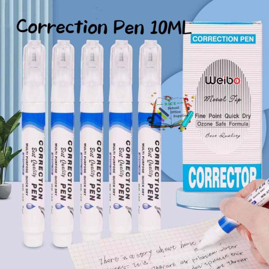 Correction Pen 10ML stationery pen type portable correction liquid ...