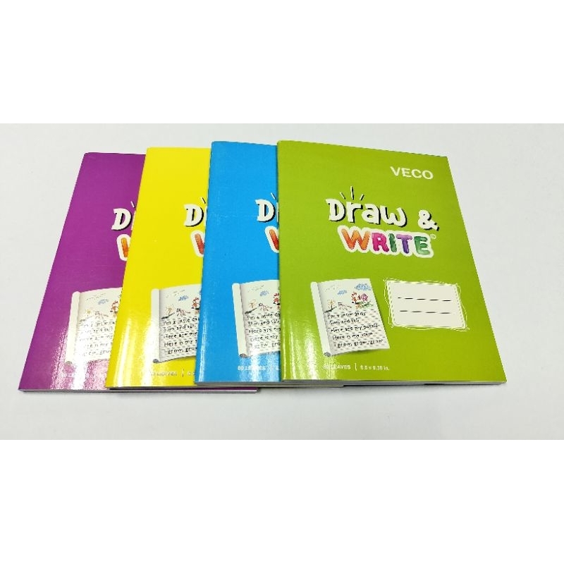 VECO K-12 Draw and Write Writing Notebook 80lvs Big Spacing | Shopee ...