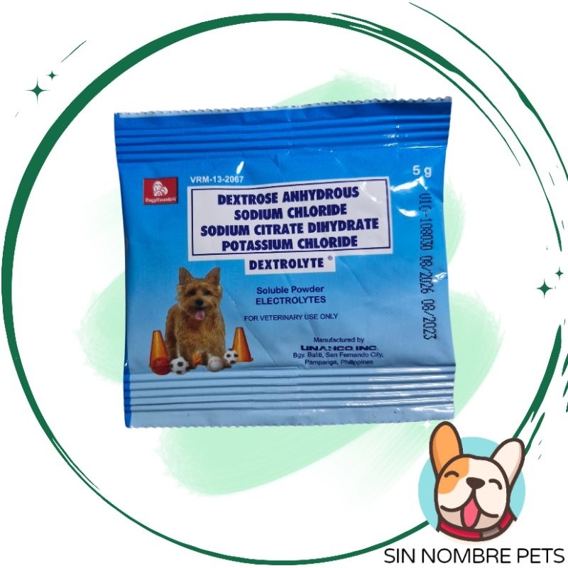 Dextrolyte Powder Per Sachet for Dogs & Cats Sodium Chloride Citrate
