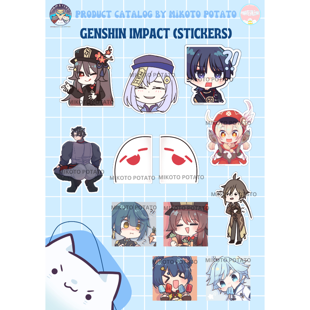 Genshin Impact Stickers by Mikoto Potato | Shopee Philippines