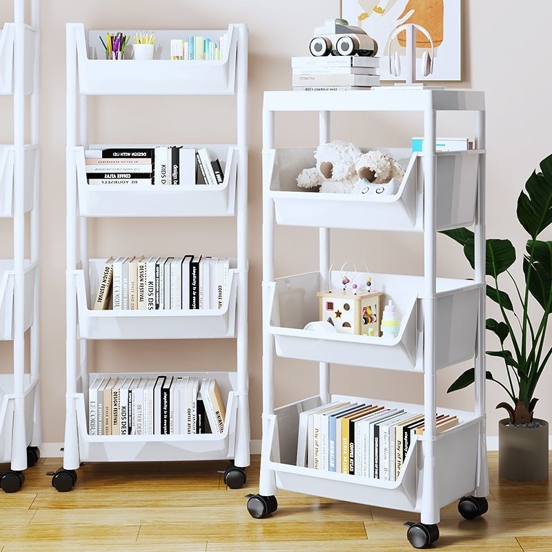 Moving Rack Bathroom Book Shelf Kitchen Organizer Storage Shelves Room ...