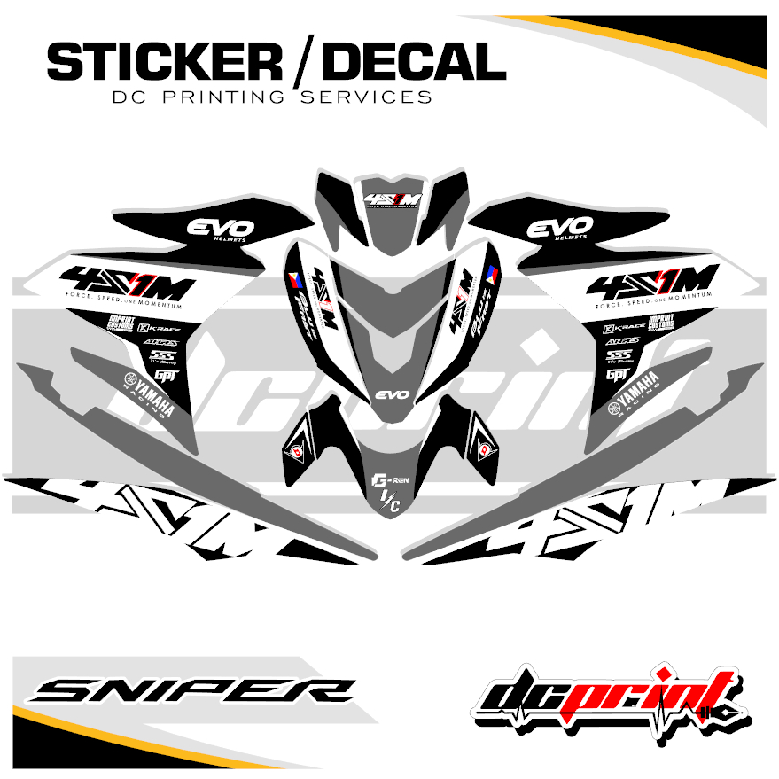 SNIPER 150 SET DECAL WHOLE / FULL STICKER DECAL 4S1M DESIGN | Shopee ...