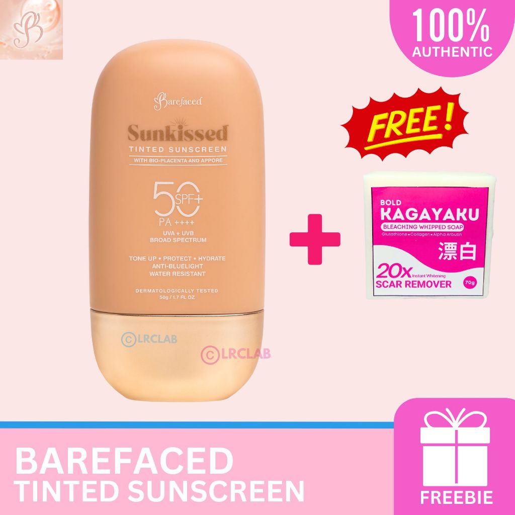 WITH FREEBIE Barefaced Sunkissed Tinted Sunscreen SPF 50 body sunscreen ...