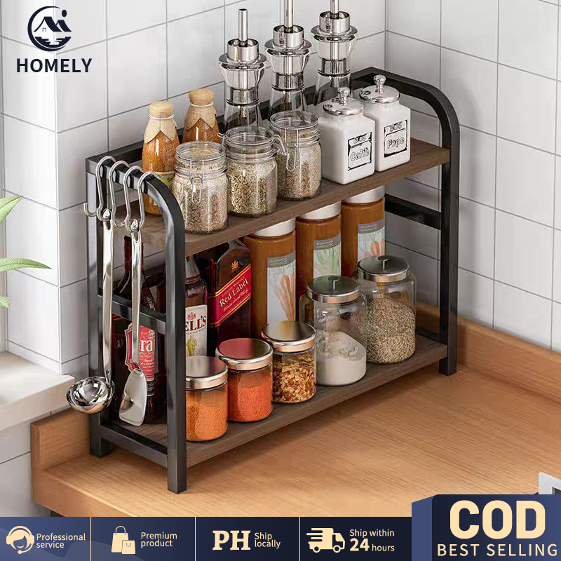 🪄COD🪄 2 and 3 Tier Spice Rack Condiment Seasoning Storage Organizer For ...