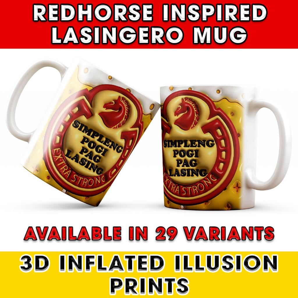 REDHORSE LASINGERO MUG 3D INFLATED PRINTS | Shopee Philippines