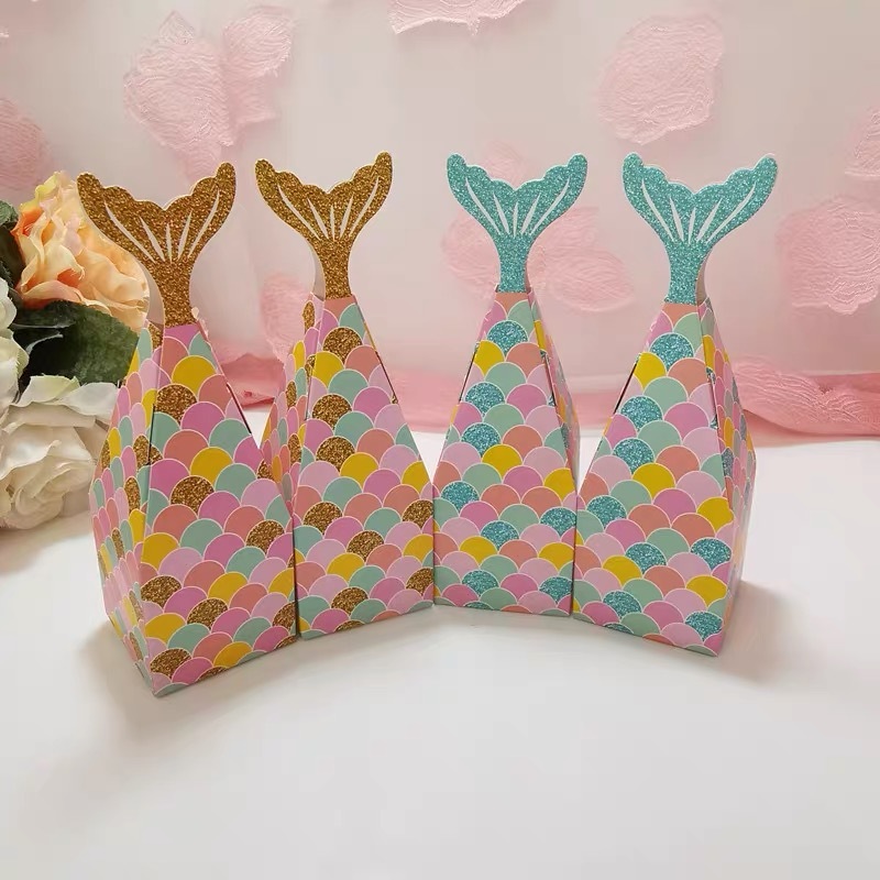 Mermaid Themed Candy Box For Birthday Party Gift Decoration Mermaid ...