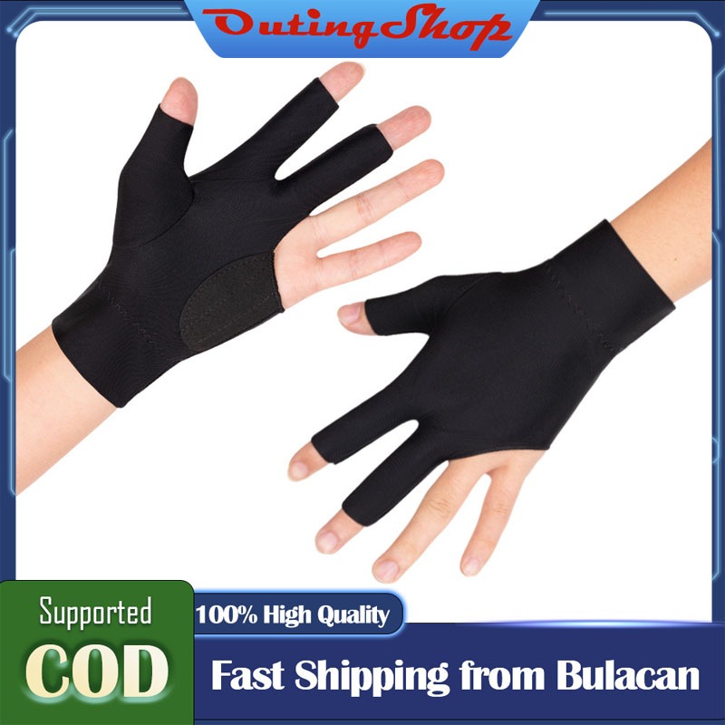 Billiard Glove Anti Slip 3 Fingers Show Glove Left Hand Pool Cue Glove ...