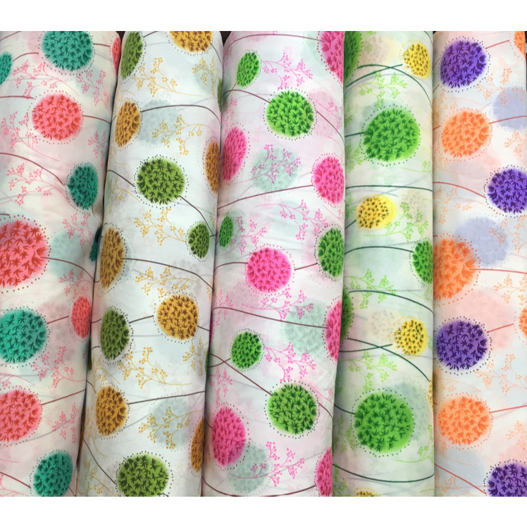 Felly Design Geena Gina or Pongee Printed Leaves Dahon Circle Bilog ...