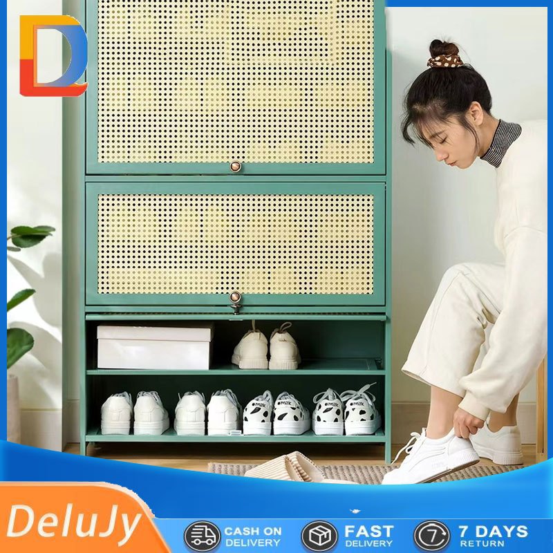 Shoe cabinet shoe rack household large capacity dust-proof bamboo ...