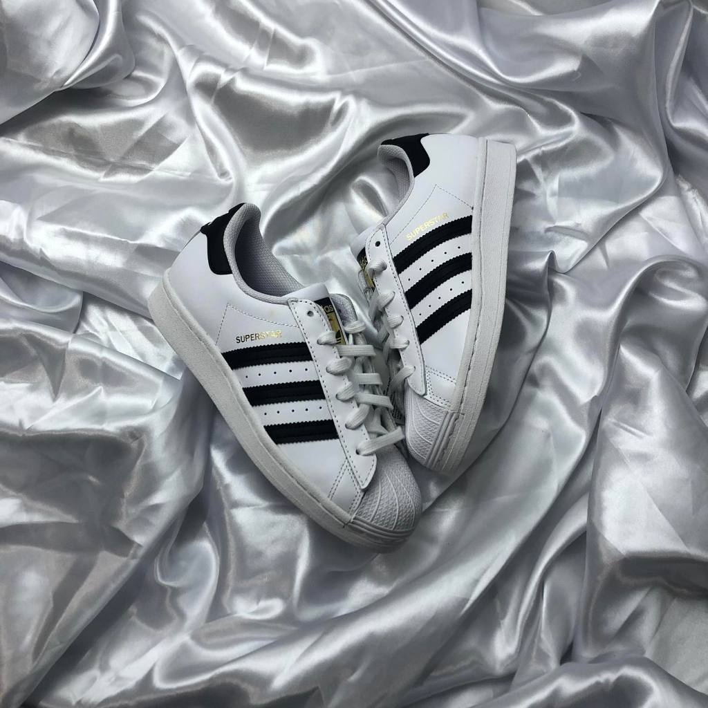 ORIGINAL ADI SUPER STAR WHITE BLACK MEN SNEAKERS | FU7712 | Shopee ...