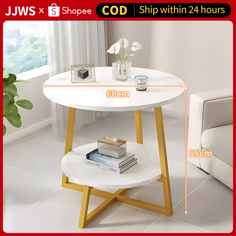 JJWS Modern Nordic Living Room Side Table Simple Sofa Corner Table with ...