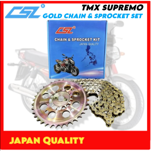 CSL Gold Chain and Sprocket Set for HONDA TMX SUPREMO Motorcycle Parts