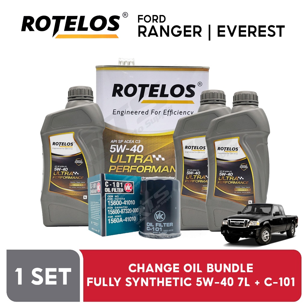 Ford Ranger / Everest 1999 - 2006 Rotelos 5w-40 Fully Synthetic Change ...
