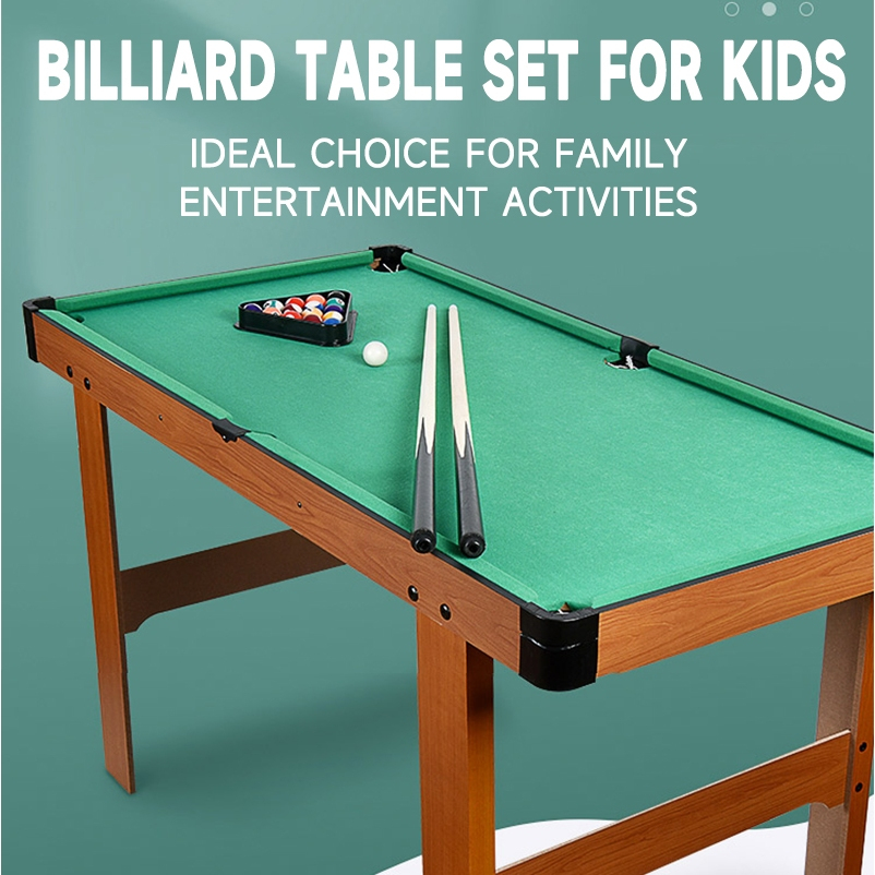 Mini Billiard Table for Kids Wooden With Tall Feet Pool Table Set Taco ...