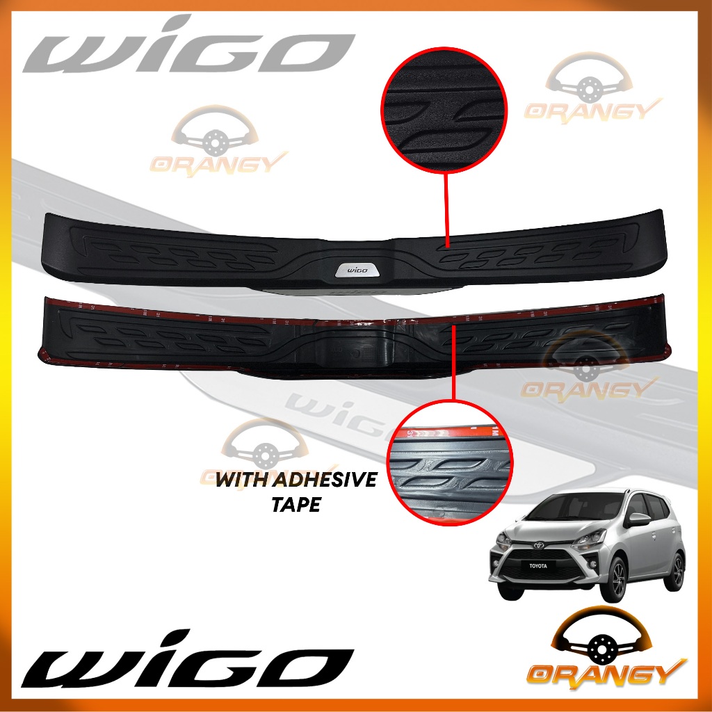 Toyota Wigo 2017 to 2022 OEM Rear Stepsill Black Chrome Bumper Guard ...