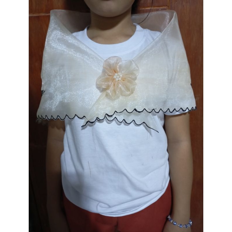Modern Filipiniana Alampay for Kids Simple burda Shopee Philippines