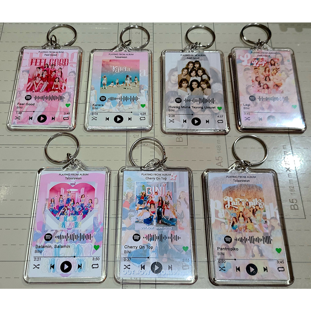 SPOTIFY KEY CHAIN BINI SONGS | Shopee Philippines
