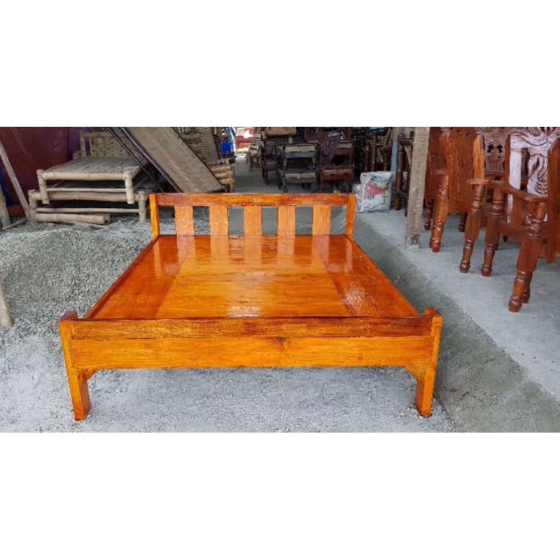 Bed Frame palochina Wood Queen size. Shopee Philippines