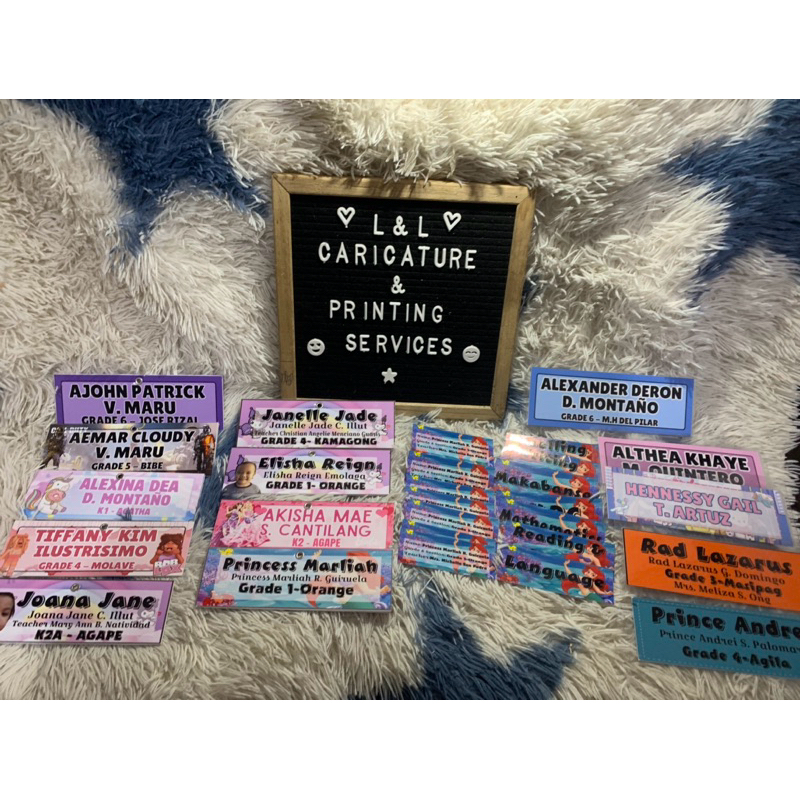 Portfolio Cover sticker, Subject label sticker and name label sticker ...