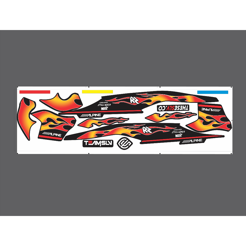 Honda Click 125i V2 Car Meta Fire Edition Decals sticker | Shopee ...