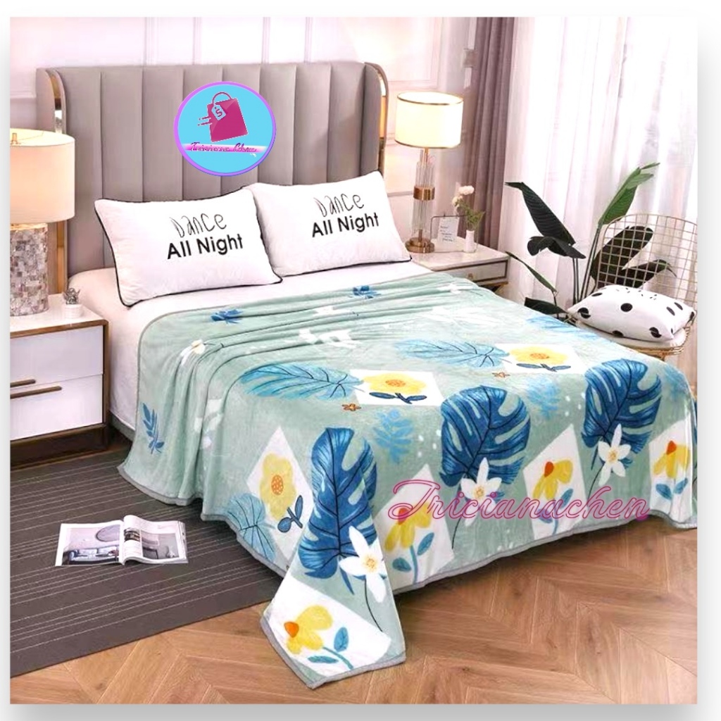 Cute Flannel Soft Microfiber Thick Comfortable Kumot Comforter Blanket ...