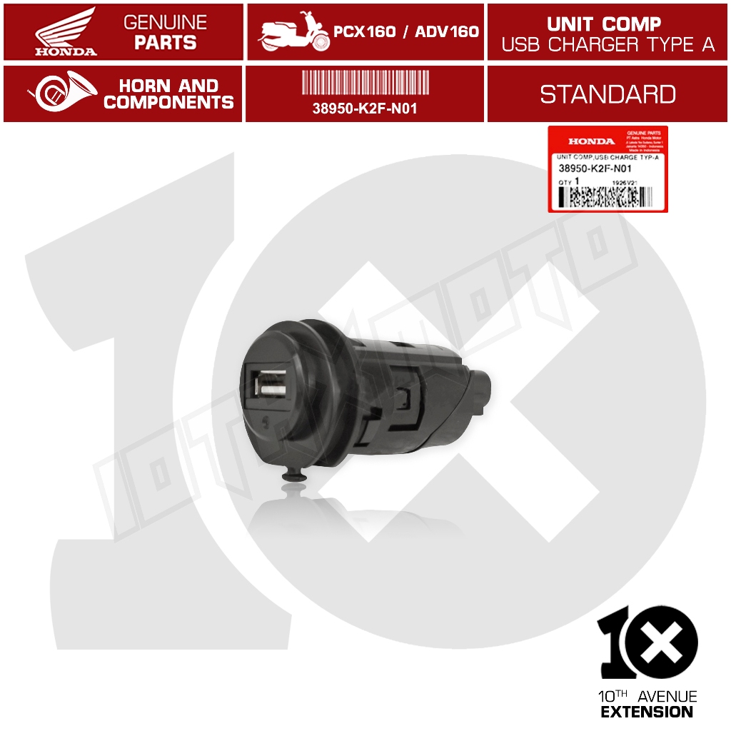 10thX HONDA Genuine USB Charger Port Part No. 38950-K2F-N01 for PCX 160 ...