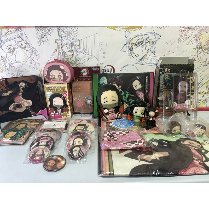 Nezuko Kamado Demon Slayer Anime Merchandise (Fig charm, pins, acrylic ...