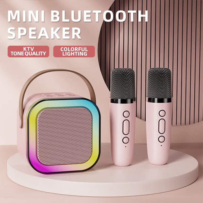 K12 Mini Karaoke Wireless Audio Speaker With Microphone RGB Light ...