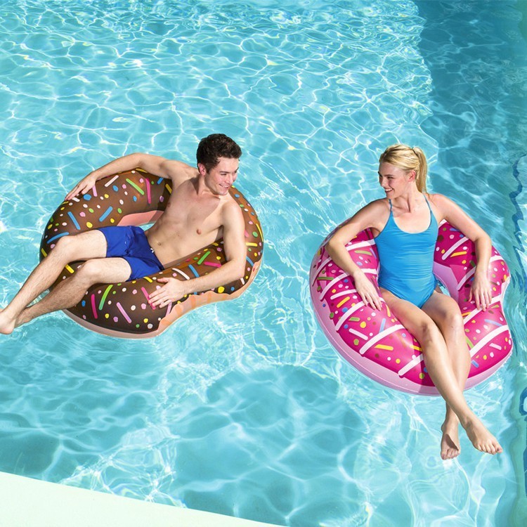 Water inflatable Cute big donut Floater Giant Donut Pool Floater ...