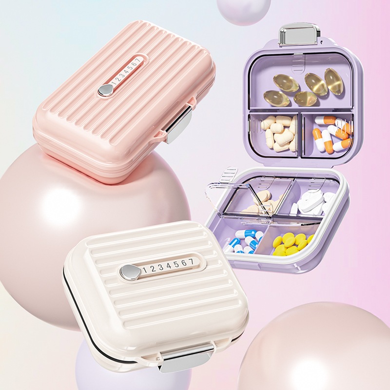 7 Compartment Medicine Box Portable Pill Storage Box Case Travel ...