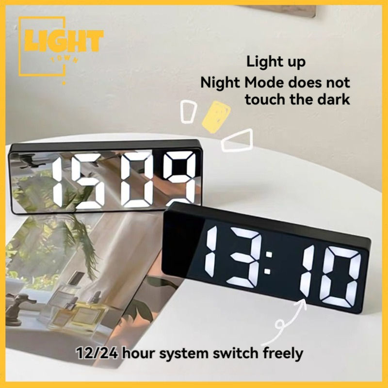 COD Smart LED Clock Bedside Digital Alarm Clocks Electronic Snooze ...