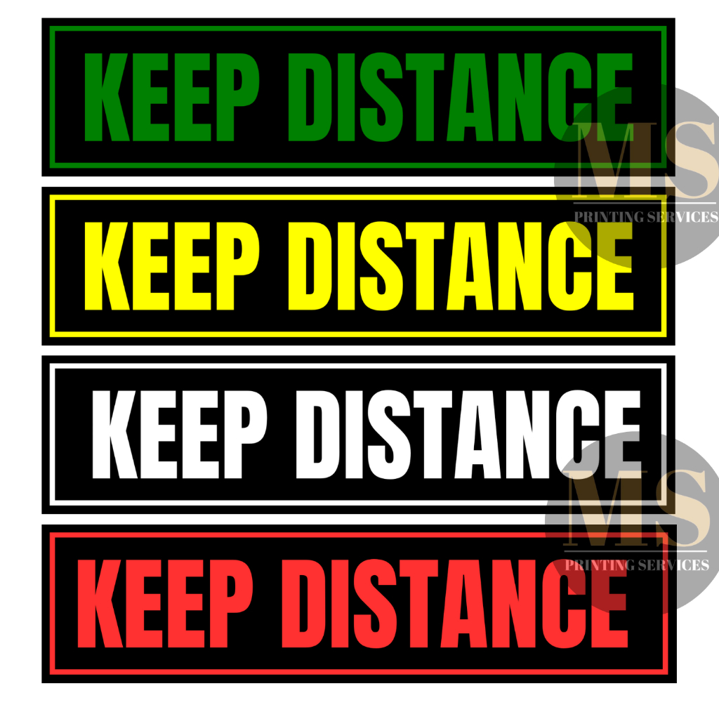 Keep Distance Vinyl Stickers Decal Waterproof | Shopee Philippines
