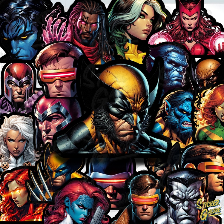 X MEN MARVEL PREMIUM PEEKER STICKERS (WATERPROOF AND SCRATCH PROOF ...