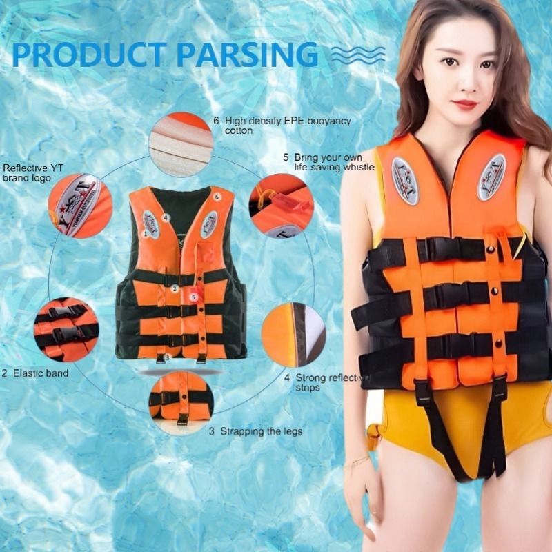 Life Vest Jacket Kids Adults Marine Safety Life Jacket For Outdoor ...
