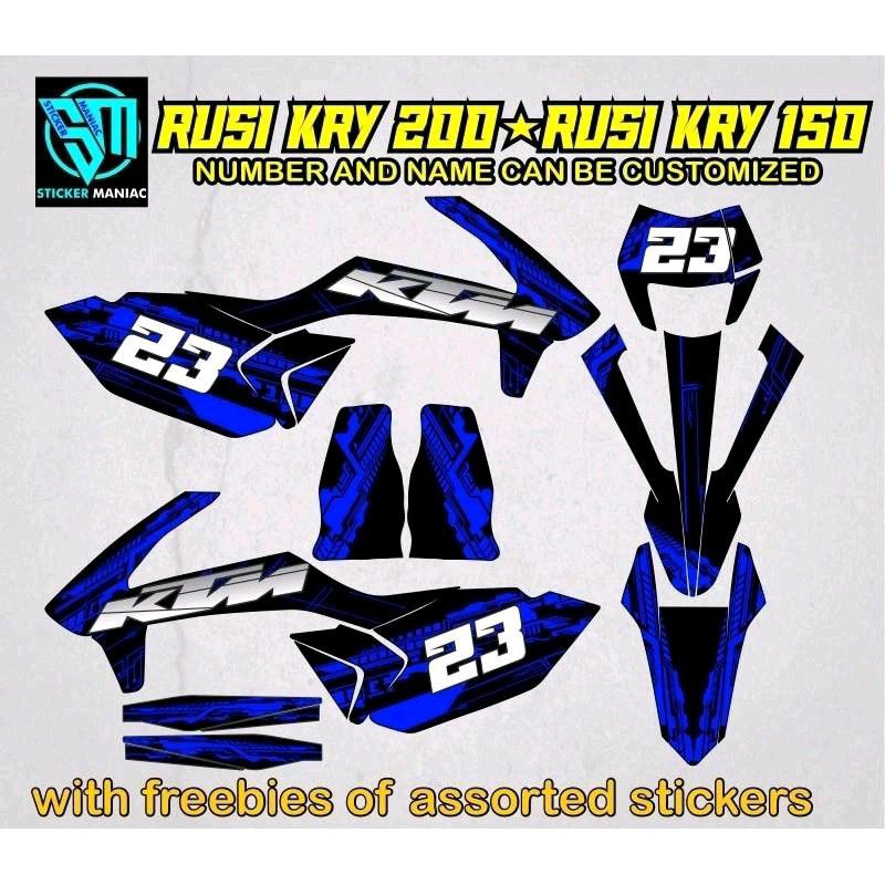 Rusi KRY 200, Rusi KRY 150 decals stickers, laminated | Shopee Philippines