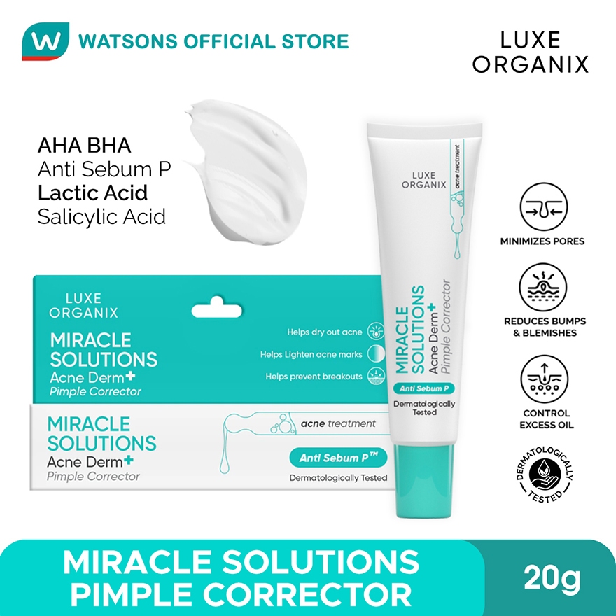 LUXE ORGANIX Luxe Organix Miracle Solutions AHA/BHA Spot Corrector ...