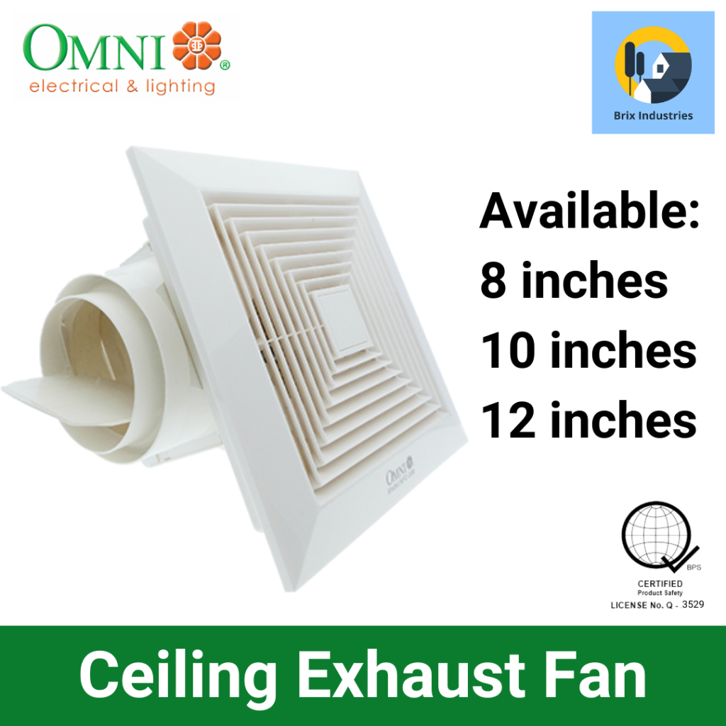 Omni Ceiling Mounted Exhaust Fan 8