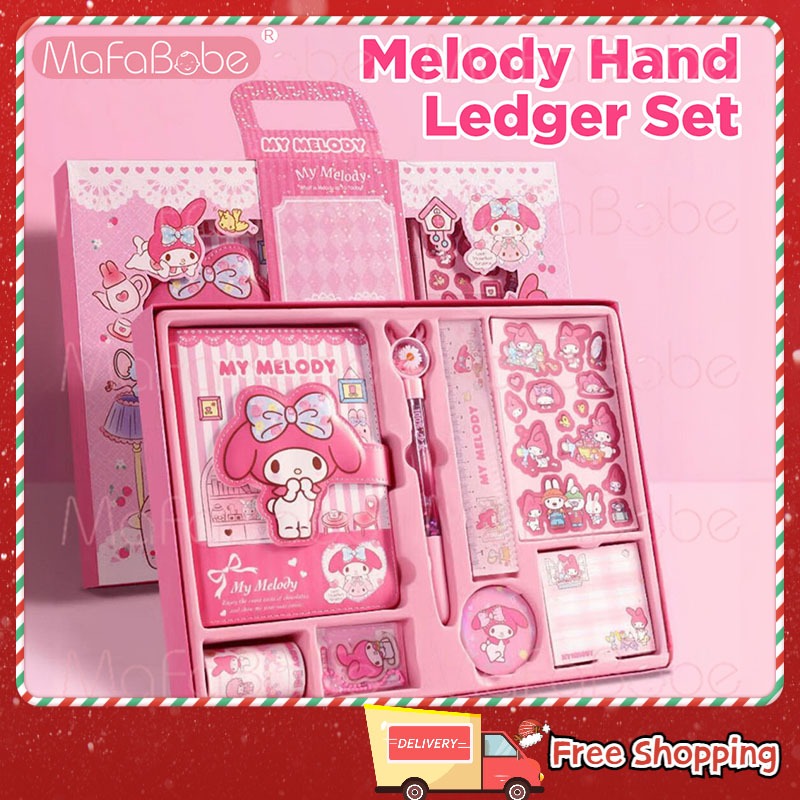 Sanrio Handbook Melody Stationery Set Handbook Gift Box Children Girls ...